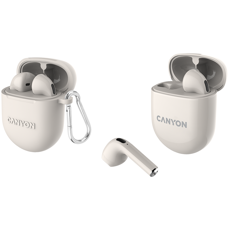 Canyon Bluetooth Headset TWS 6 Gaming ModeBT 5.3 beige Arvutitark