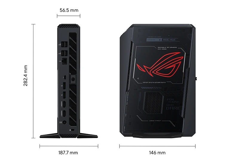 компактни размери на ASUS ROG NUC
