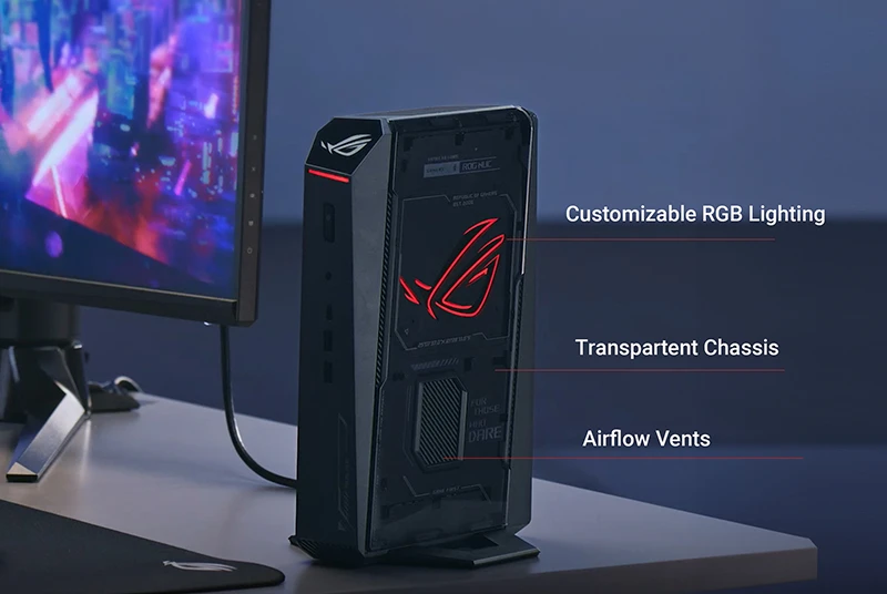 футуристичен дизайн на ASUS ROG NUC