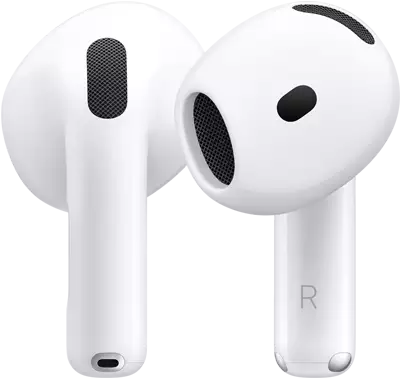 AirPods 5 hardware, showing front and back view showcasing design