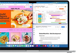 MacBook Air with multiple apps open