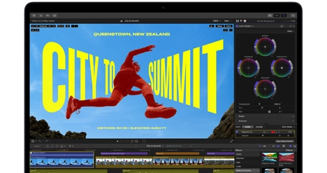 MacBook Air screen showing video editing to demonstrate M5 chip capabilities