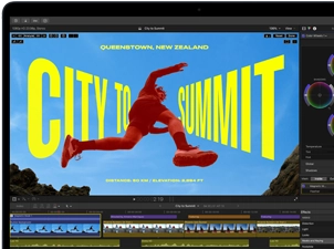 MacBook Air screen showing video editing to demonstrate M5 chip capabilities