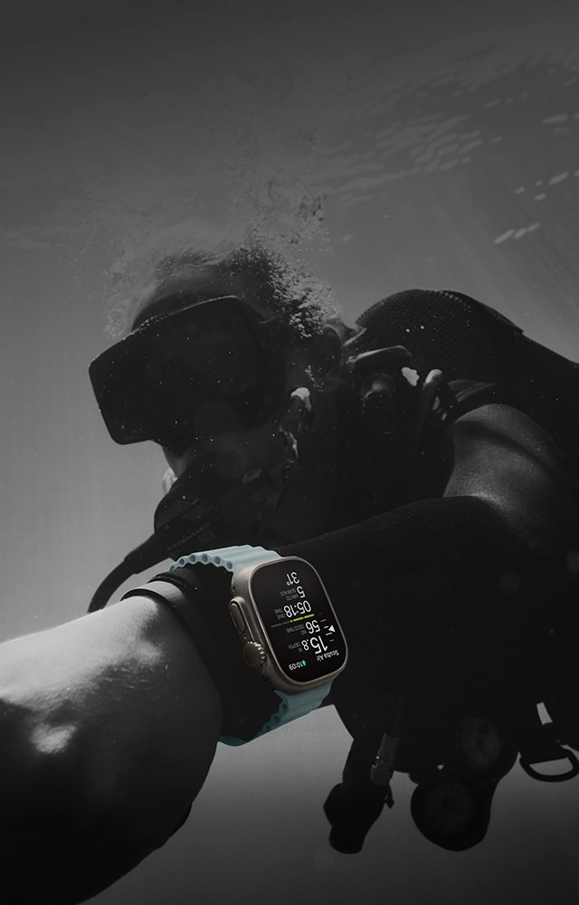 Ultra 2 on a scuba diver’s wrist