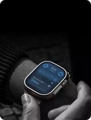 Person wearing Apple Watch Ultra 4 on wrist, Daytime Vitals slightly off