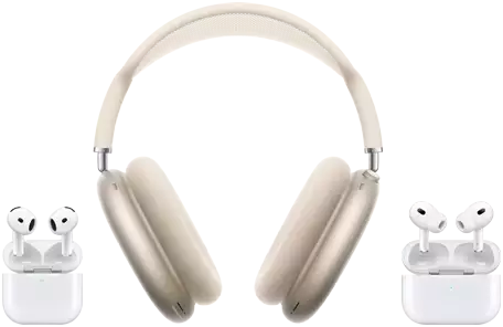 AirPods section with family of wireless earbud products