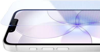 iPhone 17e, front exterior with Ceramic Shield 2, side exterior, white color, buttons: Action, volume