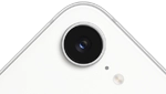 iPhone 17e, partial back exterior, white color, Fusion camera at top