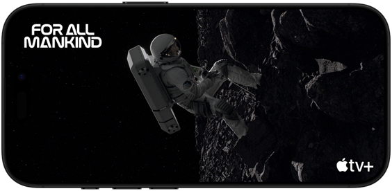 The Red Moon: Episode 1 scene from the Apple TV+ series For All Mankind displayed on the iPhone 16 Pro