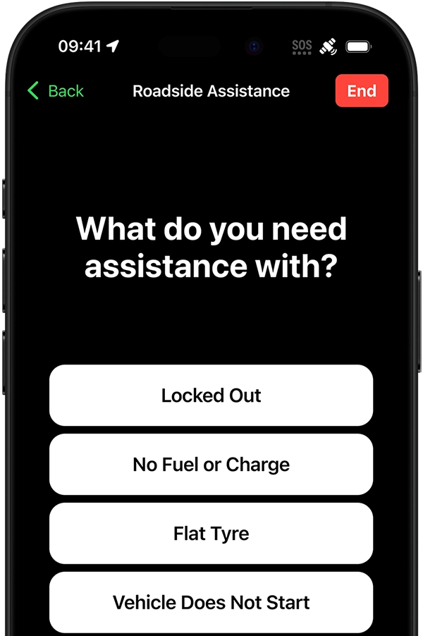 Showing the user's GPS location and messaging via Satellite feature on iPhone 16 Pro