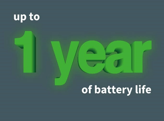 up to 1 year of battery-life