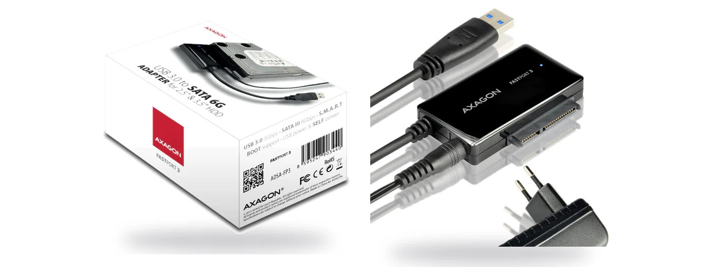 AXAGON ADSA-FP3 FASTport 3 адаптер USB 3.0 към SATA 6G