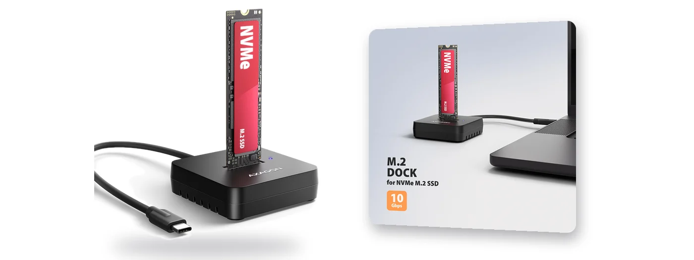AXAGON ADSA-M2C11L докинг станция за NVMe M.2 SSD