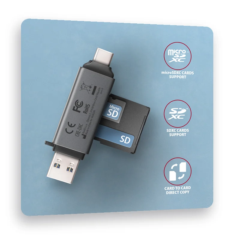 поддръжка на microSDXC и SDXC карти