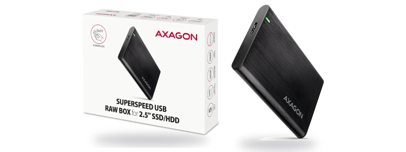 AXAGON EE25-A6M външна кутия USB 3.2 Gen 1 за 2.5 инчови дискове