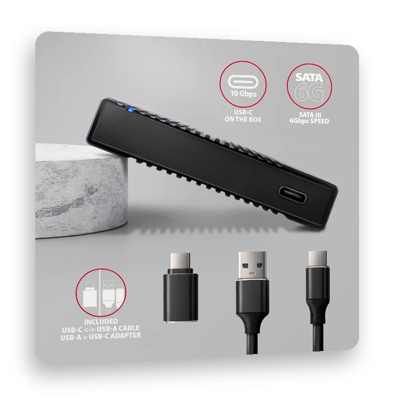 USB-C на кутията, кабел и адаптер