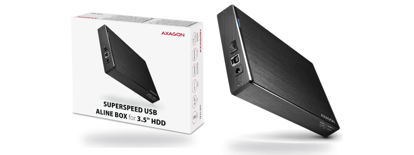 AXAGON EE35-XA3 ALINE USB 3.2 Gen 1 кутия за 3.5 инчов SATA диск