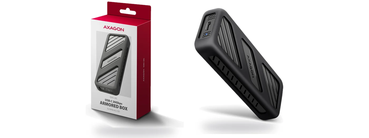 AXAGON EEM2-20G USB-C 20Gbps кутия за M.2 NVMe SSD