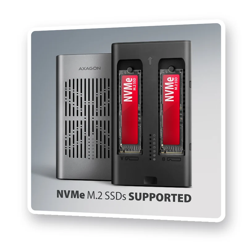 два NVMe M.2 SSD в кутията