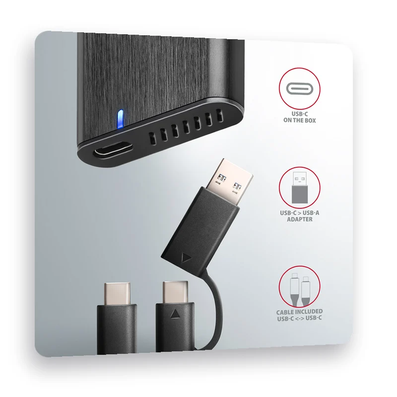 кабел USB-C и адаптер USB-C към USB-A
