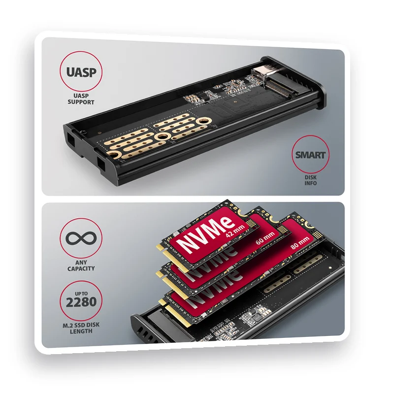 поддържани размери на M.2 SSD