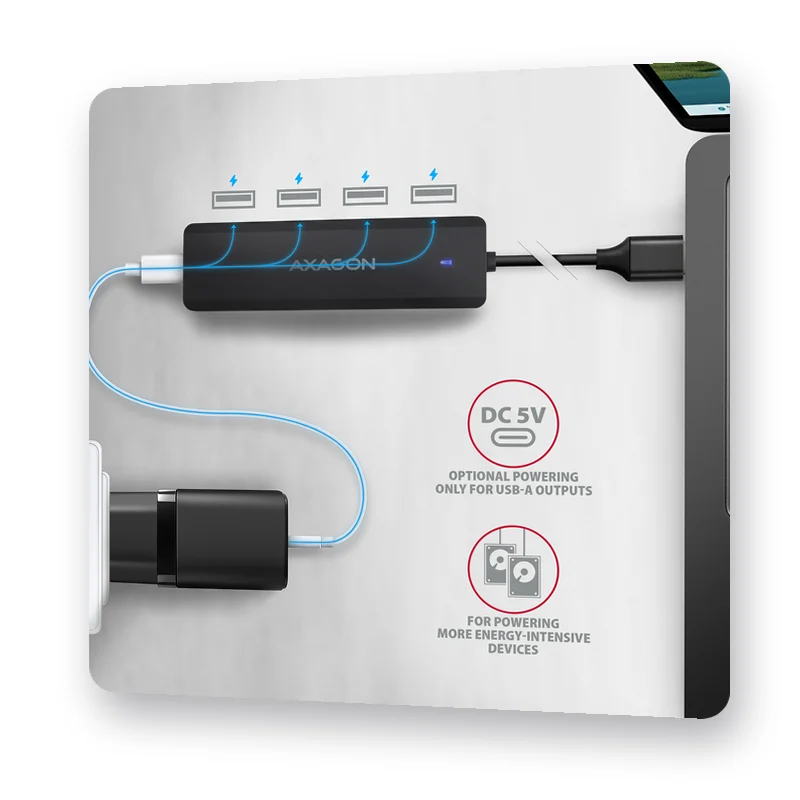 допълнително захранване през USB-C