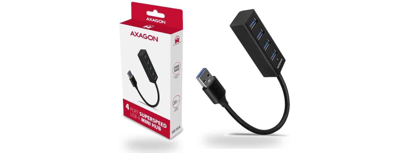 AXAGON HUE-M1A мини USB хъб с 4 порта
