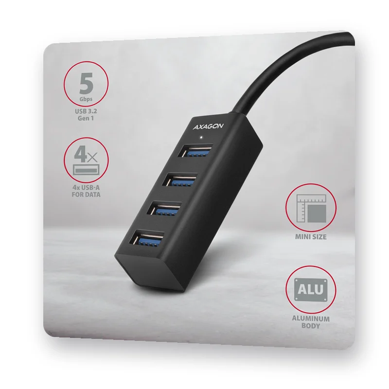 четири порта USB-A 5Gbps и алуминиев корпус