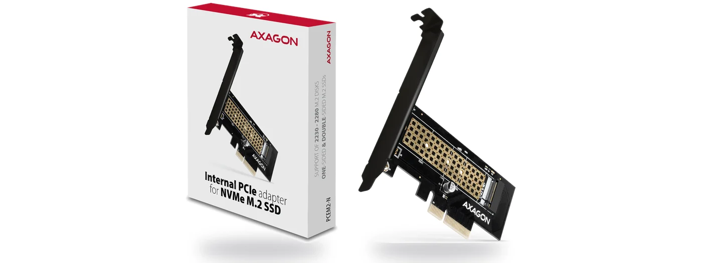 AXAGON PCEM2-N вътрешен PCIe адаптер за M.2 NVMe SSD