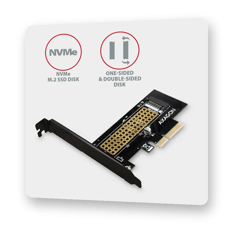 адаптер за едностранни и двустранни NVMe SSD