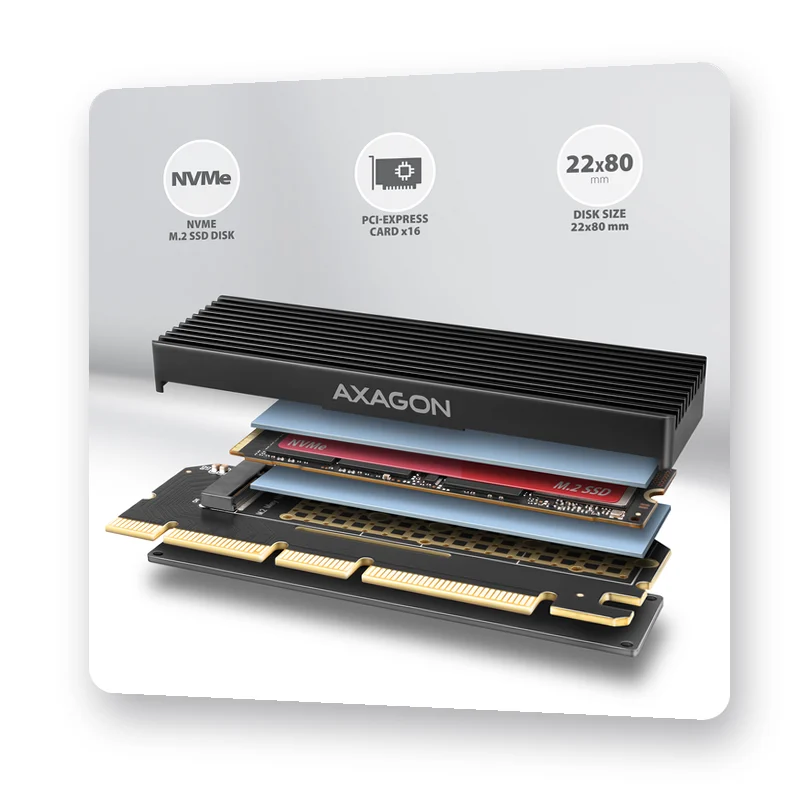 PCIe адаптер за NVMe M.2 SSD