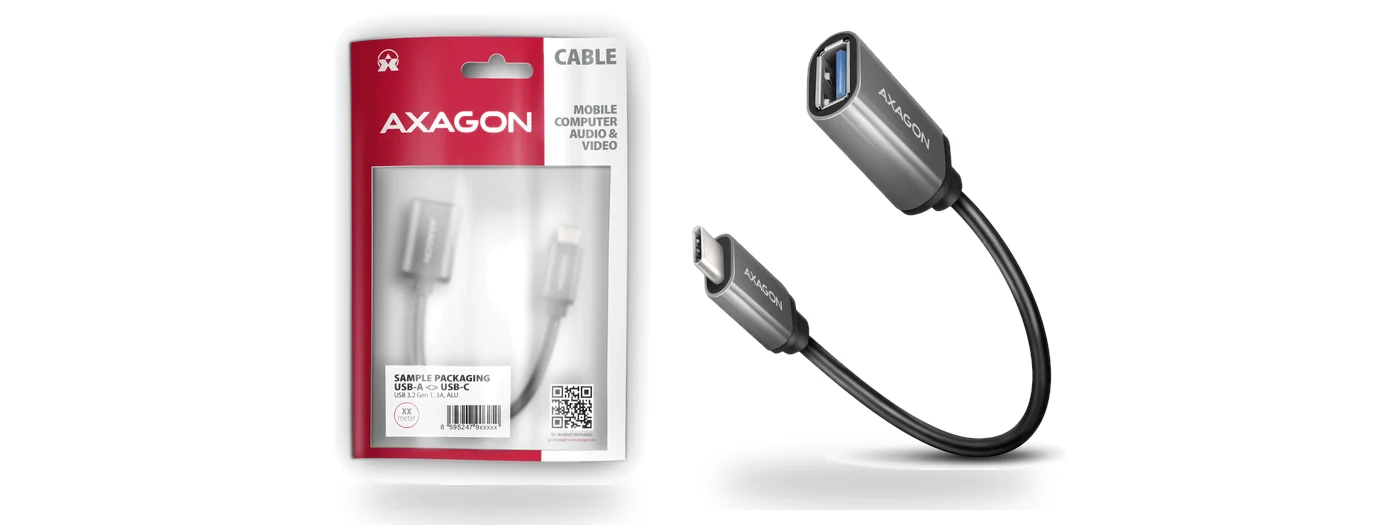 AXAGON RUCM-AFAC адаптер USB-C към USB-A 20 см