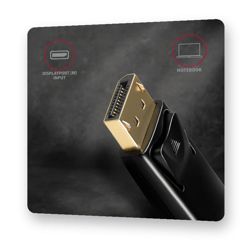 DisplayPort вход с фиксатор