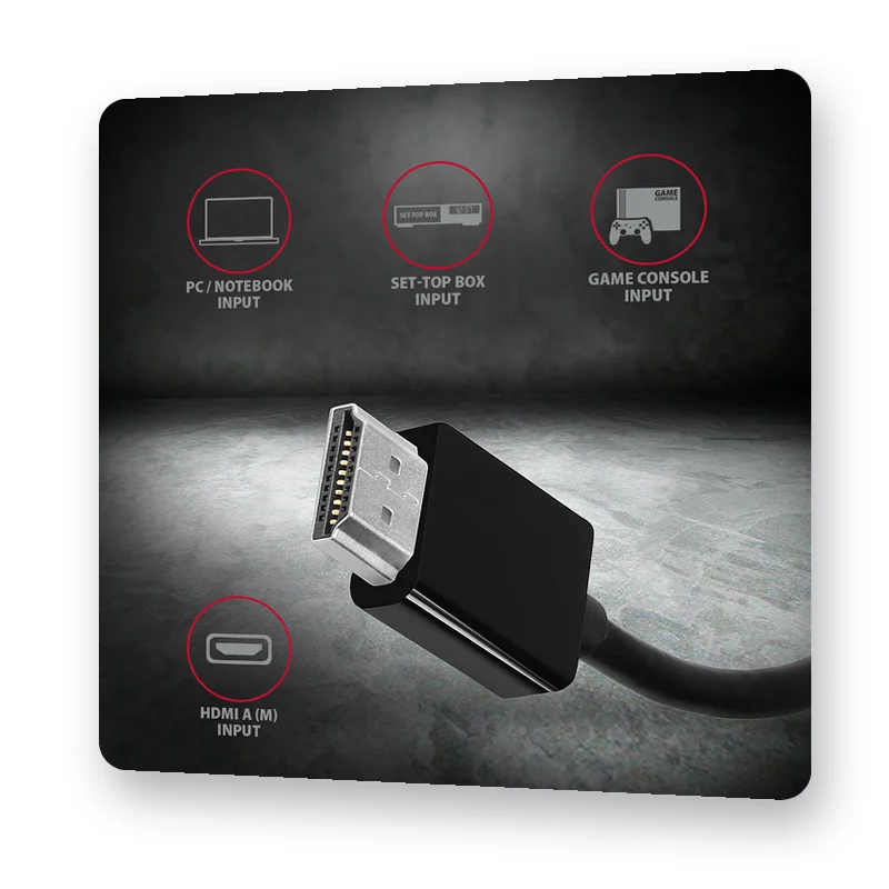 HDMI вход за компютър, set-top box или конзола