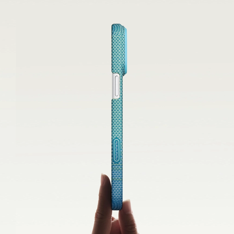Qoruyucu örtük PITAKA Glints of Gold MagSafe ilə iPhone 18 Pro Max üçün, Lucid Blue – photo 5