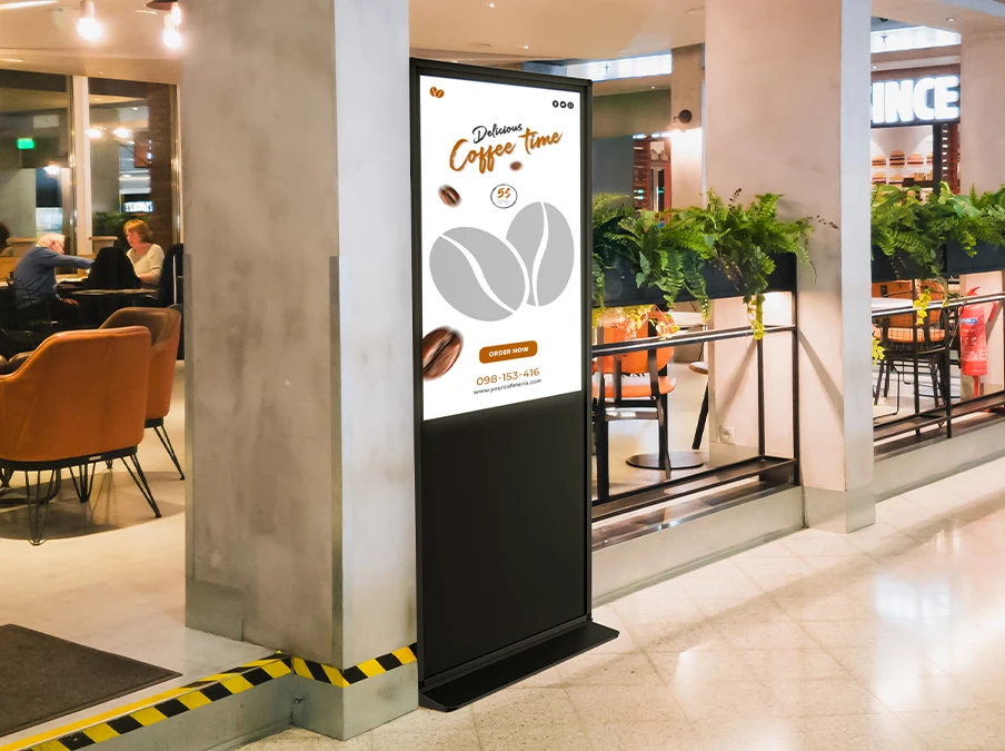 10-point touch totem used as a brand ambassador for product showcasing and information