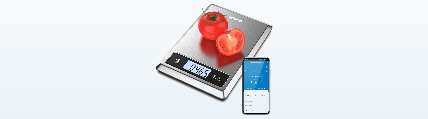 RENPHO Calibra 1 Stainless Steel – смарт кухненска везна от неръждаема стомана