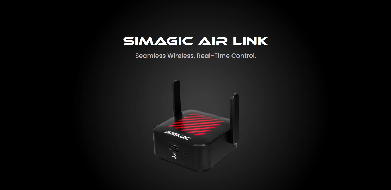 Simagic Air Link. Seamless Wireless. Real-Time Control.