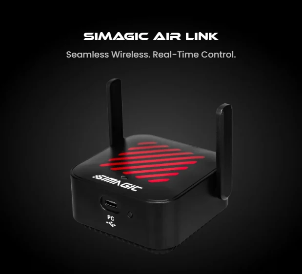 Simagic Air Link. Seamless Wireless. Real-Time Control.
