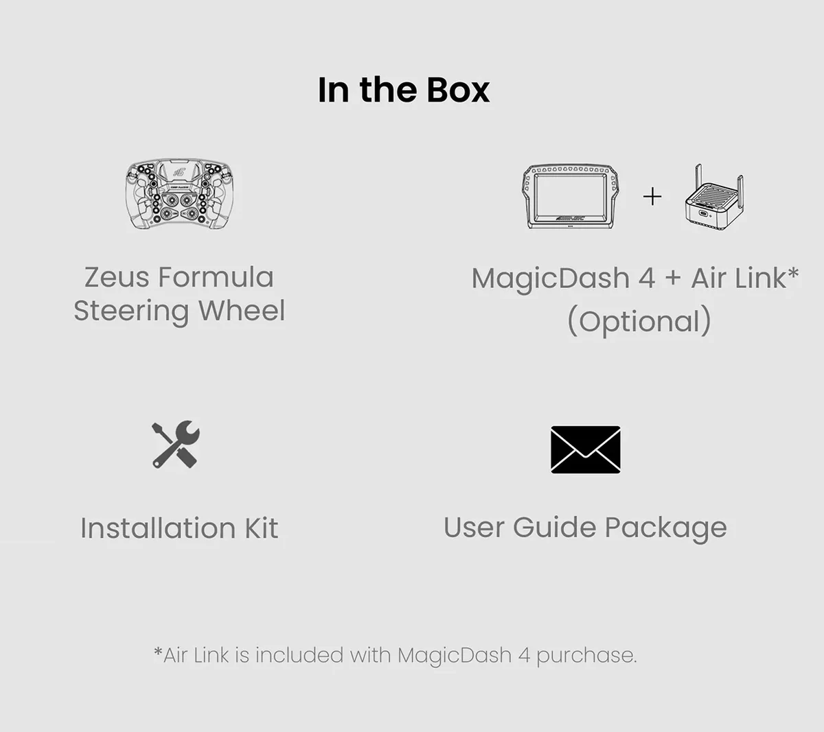 Simagic Zeus Formula Steering Wheel - in the box