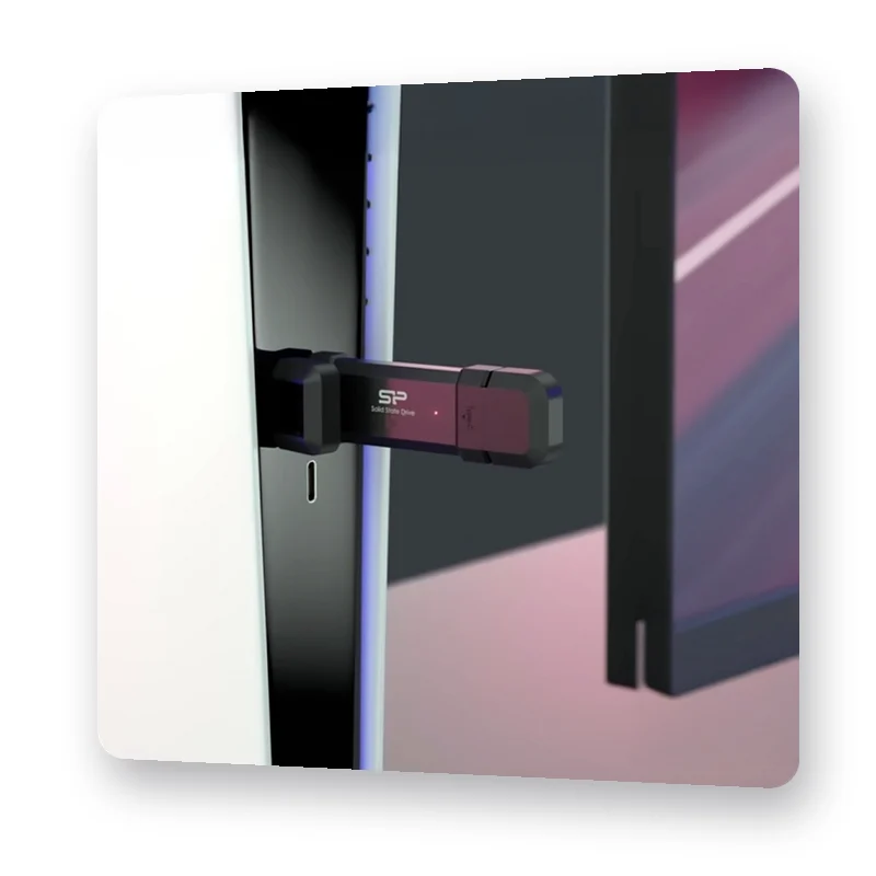 Silicon Power DS72, свързан към конзола
