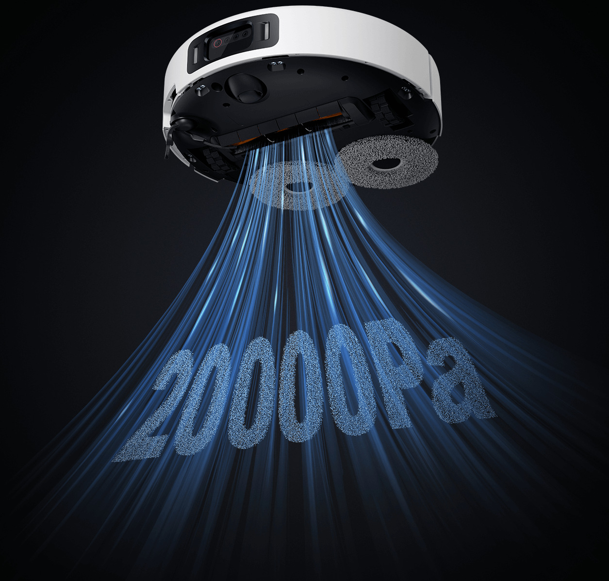 Визуализация на засмукването от 20 000 Pa на Xiaomi Robot Vacuum 5 Pro