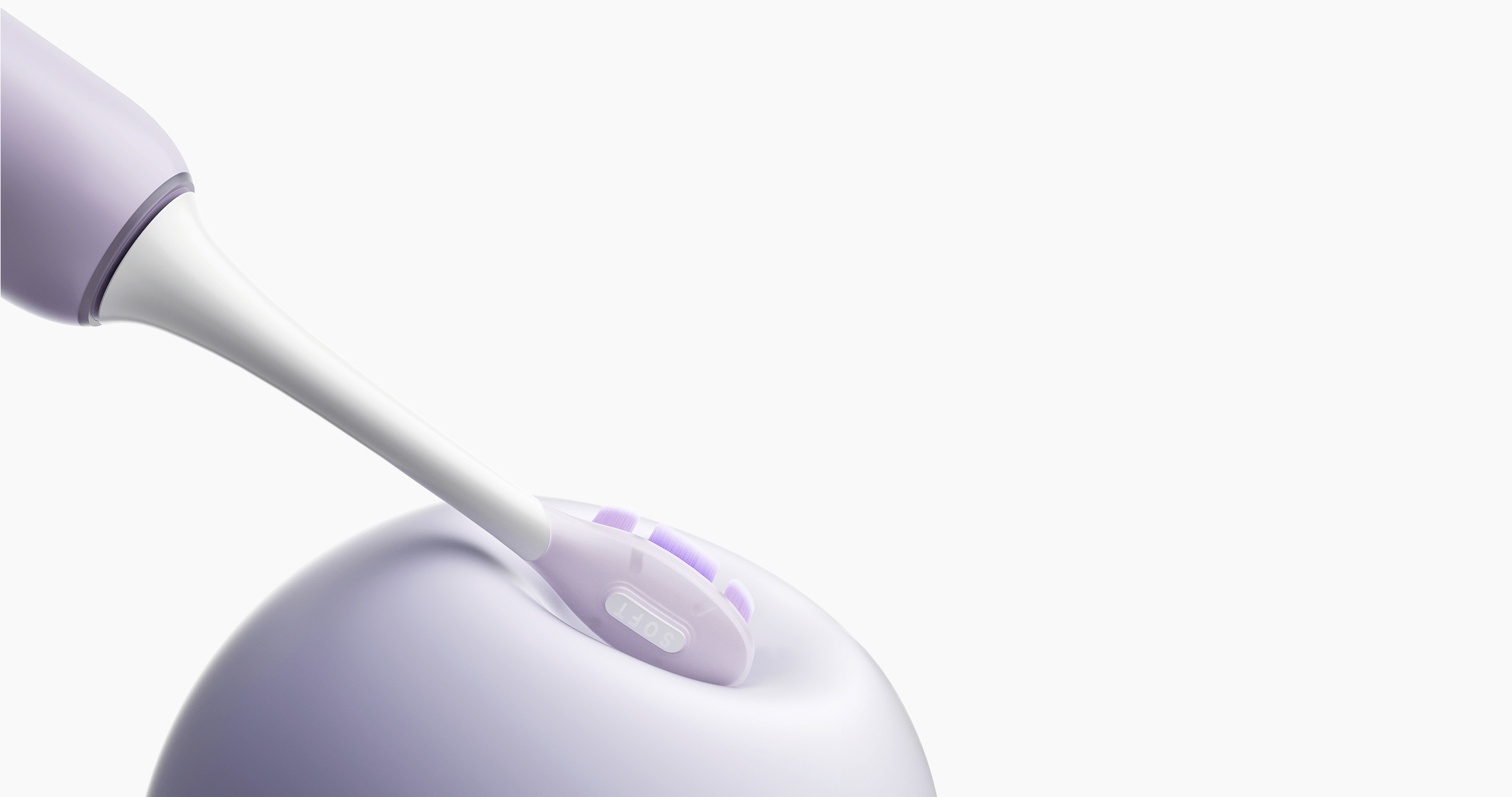 Глава Xiaomi Oscillation Electric Toothbrush Replacement Heads (Soft) с мек гумен връх, притисната към зъб