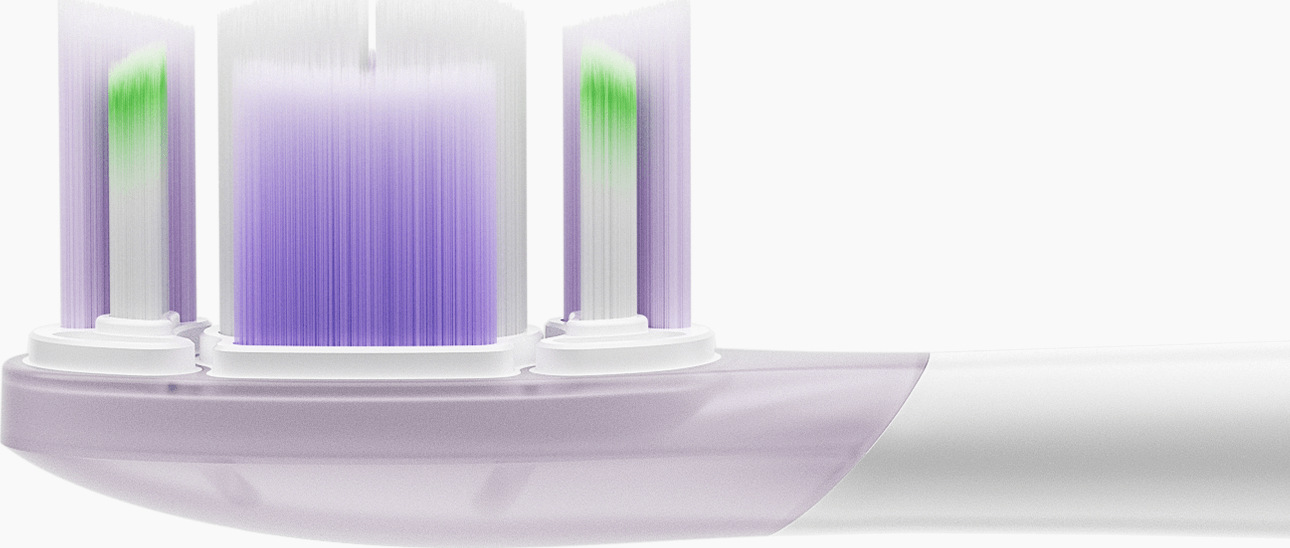 Зелените влакна индикатор за смяна на глава Xiaomi Oscillation Electric Toothbrush Replacement Heads (Soft)