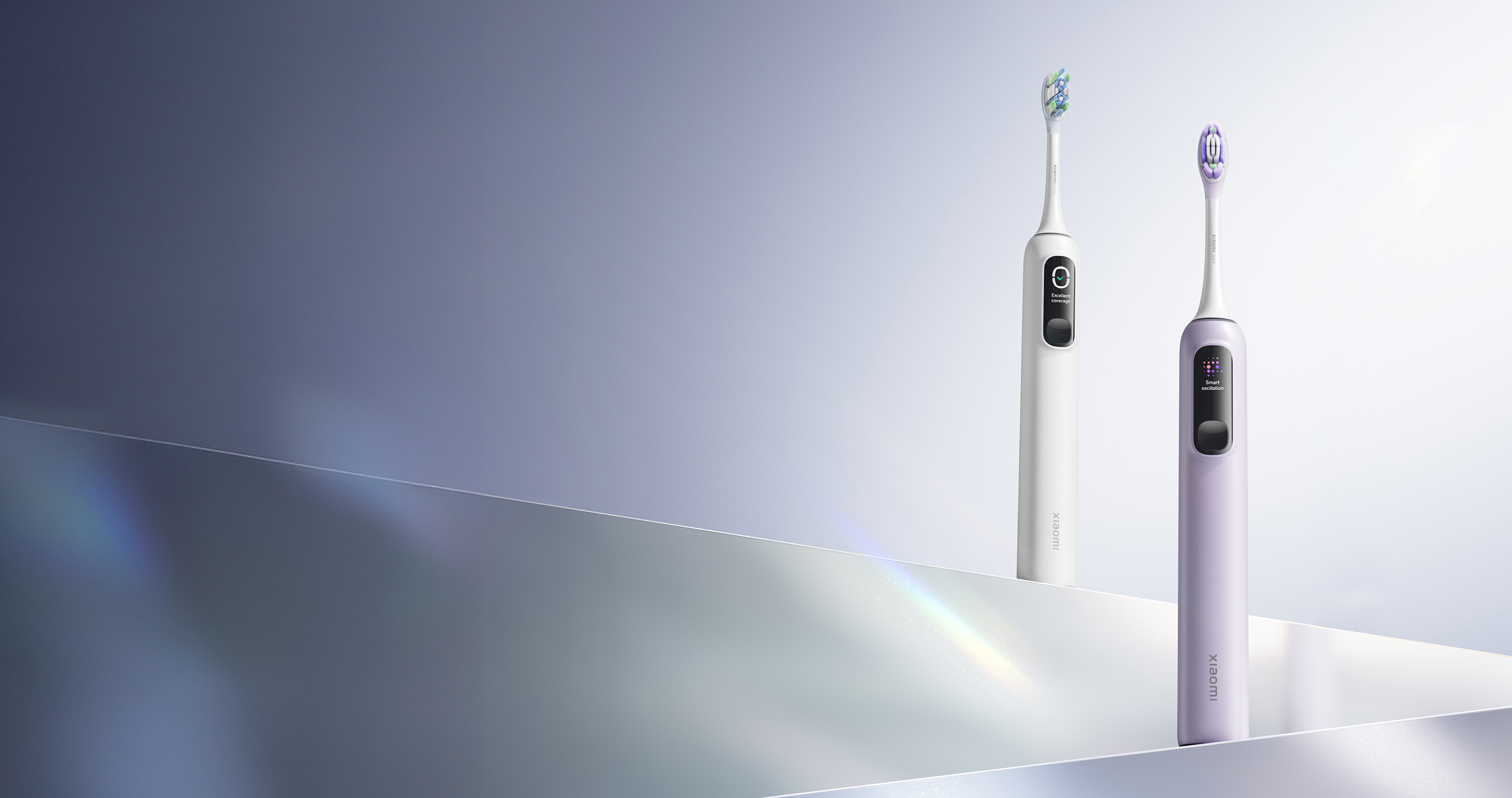 Електрическа четка за зъби Xiaomi Oscillation Electric Toothbrush Pro в лилав и бял цвят