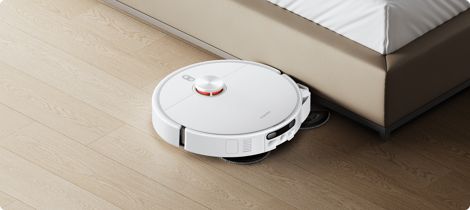 Xiaomi Robot Vacuum H50 Pro почиства тесния процеп до леглото