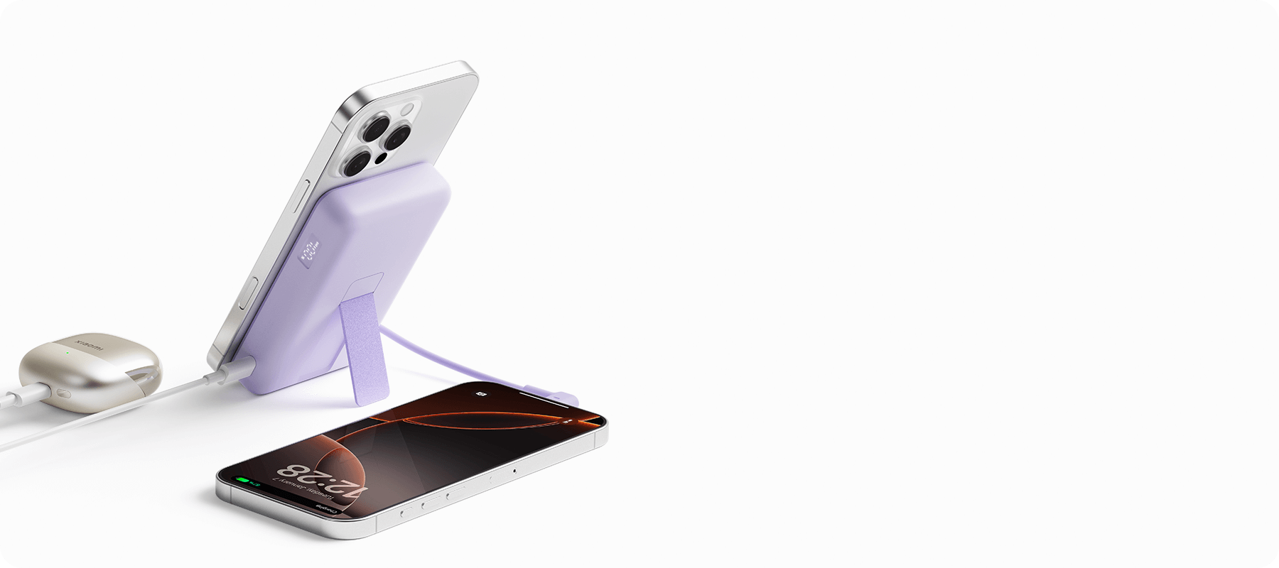 Xiaomi Magnetic Power Bank 10000 зарежда три устройства едновременно