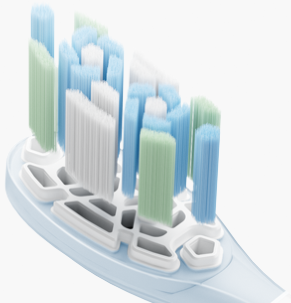Гумирано амортизиращо покритие и власинки без мед на главата на Mijia Smart Servo-oscillation Electric Toothbrush Pro