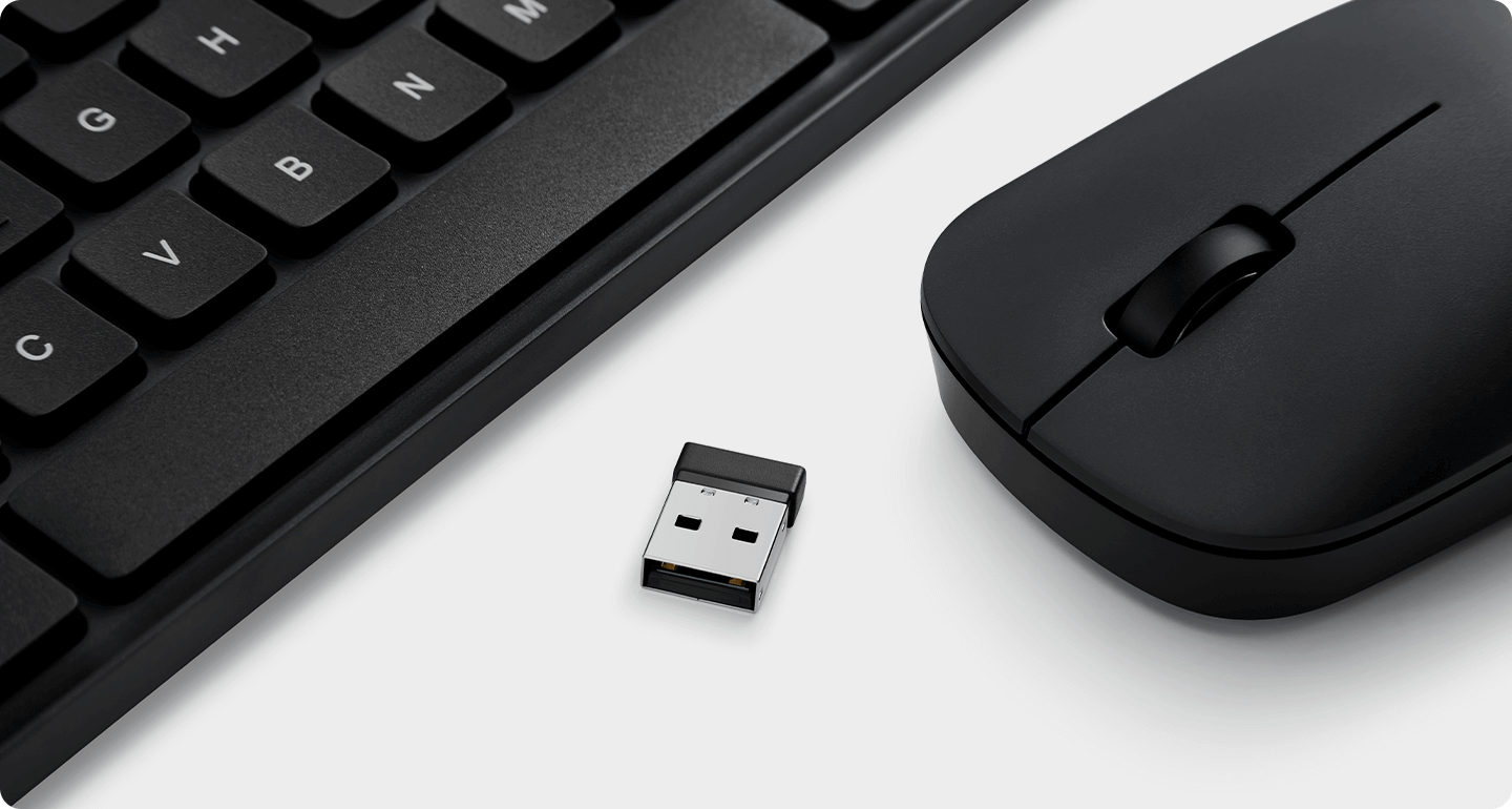 Компактен USB наноприемник на 2,4 GHz за клавиатурата и мишката Xiaomi