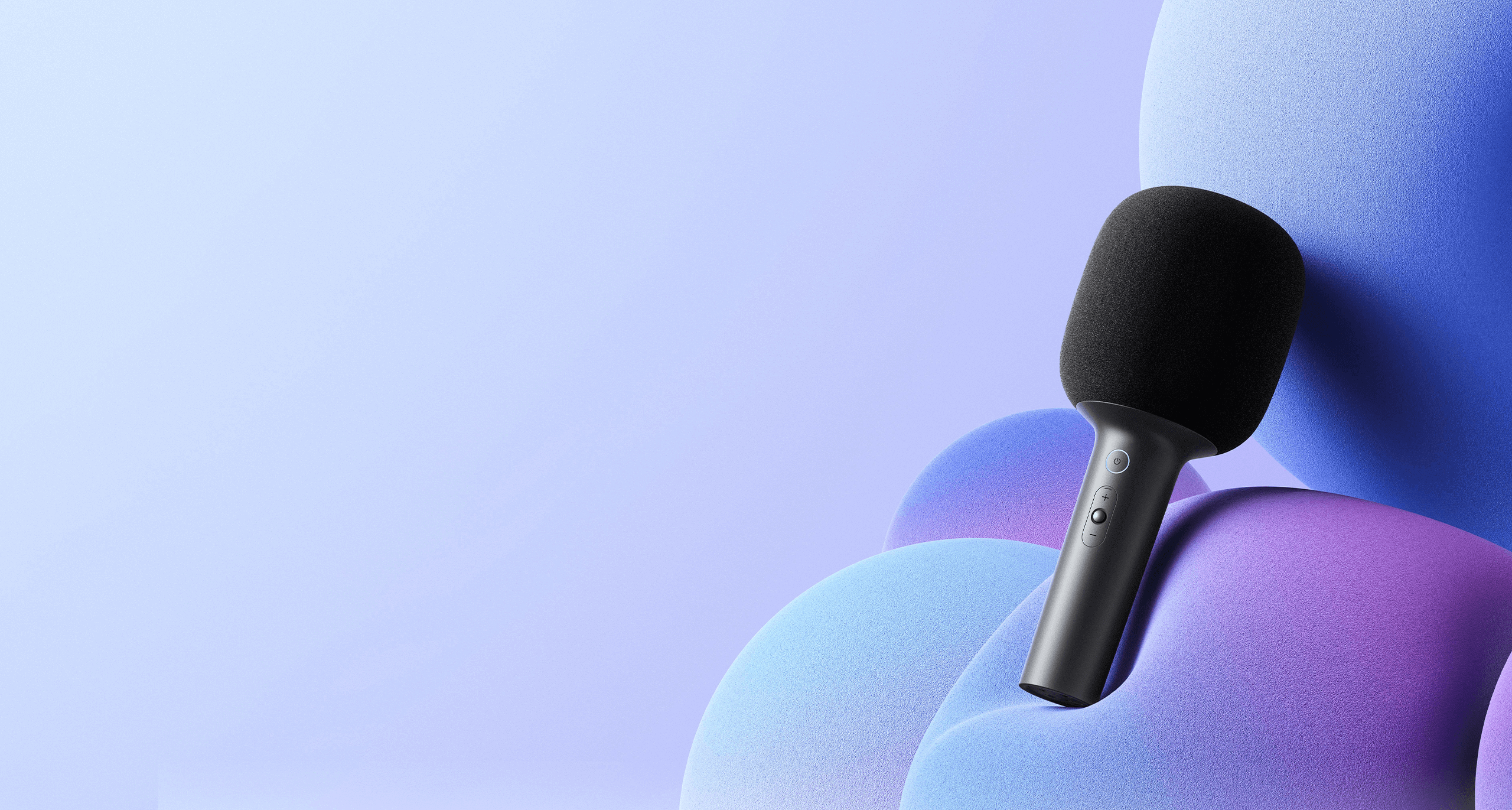 Xiaomi Karaoke Microphone на лилав фон